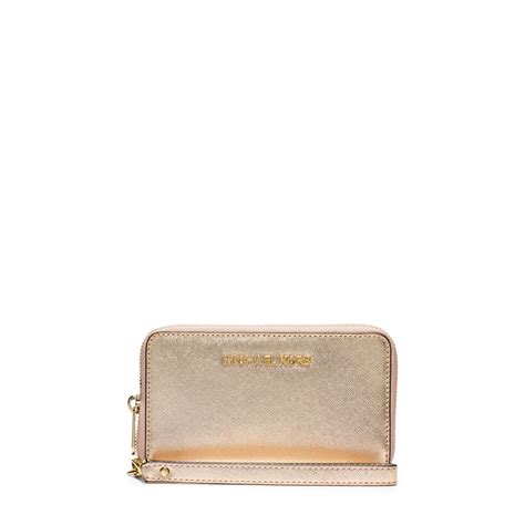 large leather smartphone wristlet michael kors|Large Leather Smartphone Wristlet .